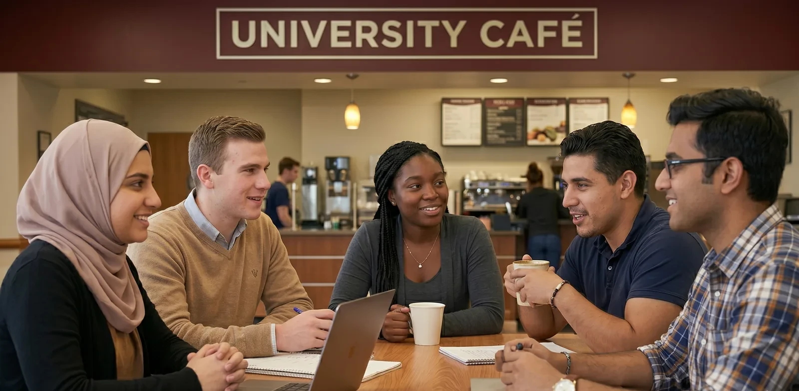 Coffee chats at the campus café